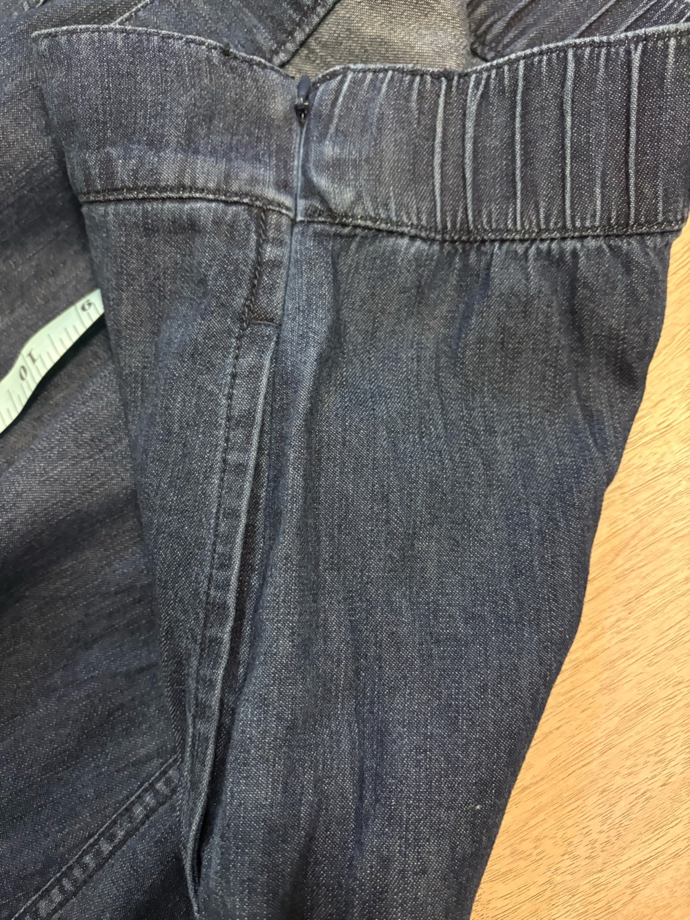 Land’s End Denim Skirt Classic Pockets Petite 100% Cotton - Picture 8 of 8